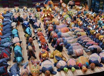Colorful Can Cau Market